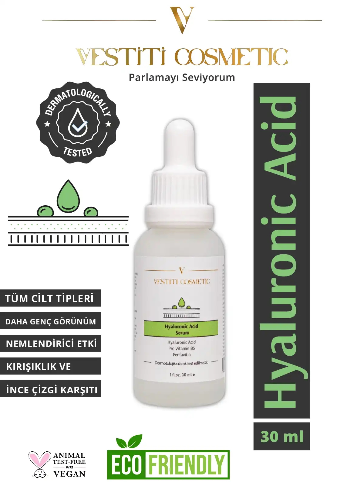 AHA BHA Peeling Serum - Hyaluronic Acid Serum - C Vitamini Serum 