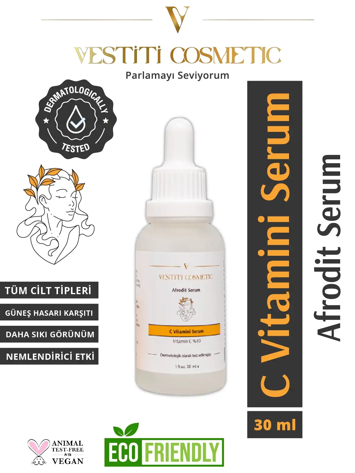 AHA BHA Peeling Serum - Hyaluronic Acid Serum - C Vitamini Serum 